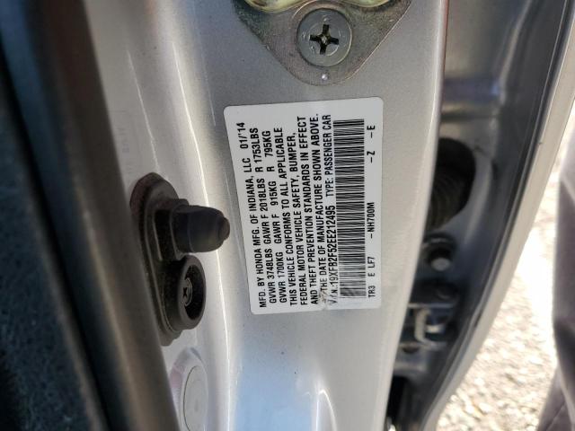 Photo 10 from auction – 2014 HONDA CIVIC LX with VIN 19XFB2F52EE212495