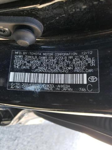 Photo 10 from auction – 2013 TOYOTA PRIUS with VIN JTDKN3DU7D5576492