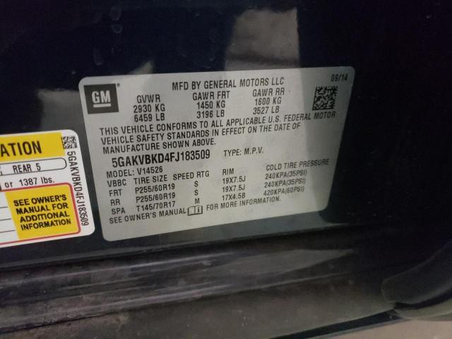 Photo 10 from auction – 2015 BUICK ENCLAVE with VIN 5GAKVBKD4FJ183509
