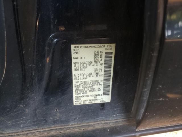 Photo 10 from auction – 2010 NISSAN FRONTIER C with VIN 1N6AD0EV0AC433683