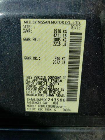 Photo 10 from auction – 2013 NISSAN ALTIMA 2.5 with VIN 1N4AL3AP4DC243586