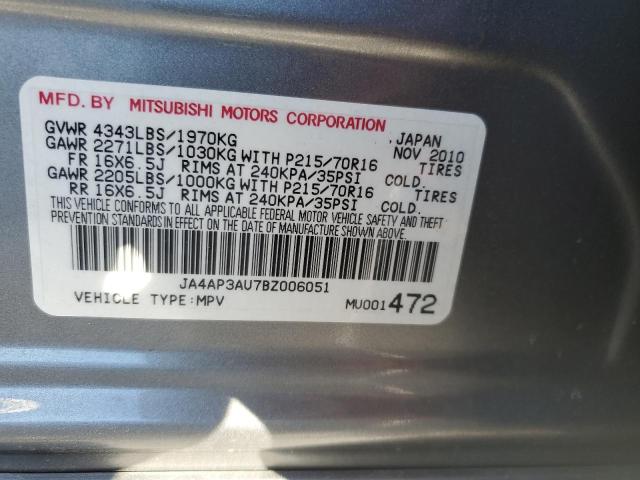 Photo 10 from auction – 2011 MITSUBISHI OUTLANDER with VIN JA4AP3AU7BZ006051