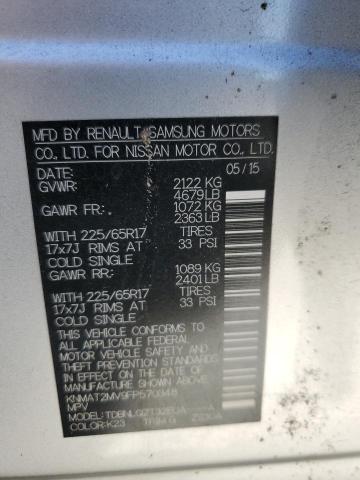 Photo 10 from auction – 2015 NISSAN ROGUE S with VIN KNMAT2MV9FP570348