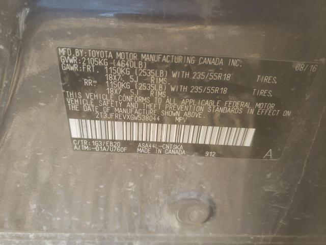 Photo 10 from auction – 2016 TOYOTA RAV4 SE with VIN 2T3JFREVXGW538044