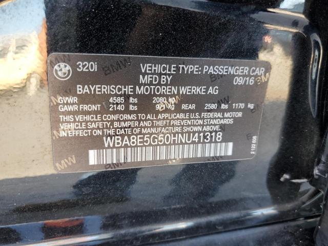 Photo 10 from auction – 2017 BMW 320 XI with VIN WBA8E5G50HNU41318