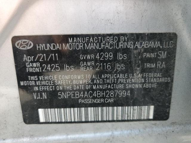 Photo 10 from auction – 2011 HYUNDAI SONATA GLS with VIN 5NPEB4AC4BH287994
