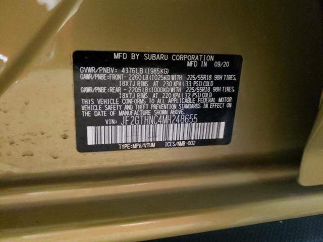 Photo 10 from auction – 2021 SUBARU CROSSTREK with VIN JF2GTHNC4MH248655