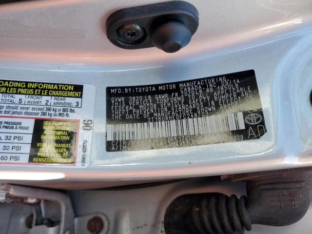 Photo 10 from auction – 2015 TOYOTA COROLLA L with VIN 2T1BURHE0FC248703