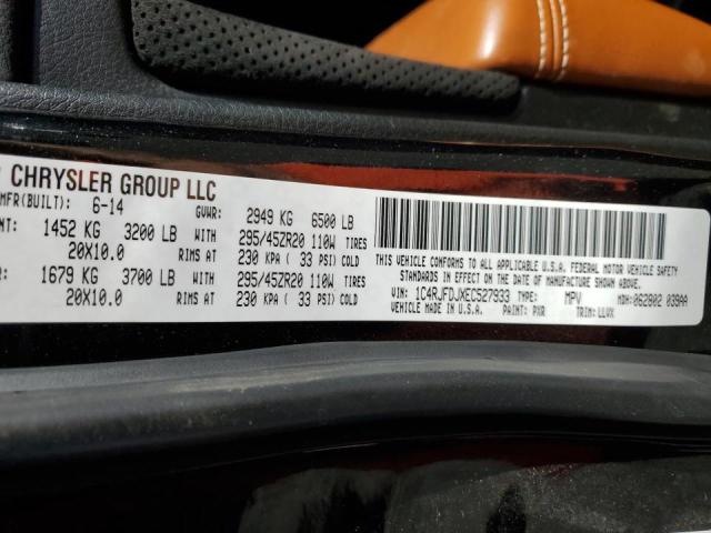 Photo 10 from auction – 2014 JEEP GRAND CHER with VIN 1C4RJFDJXEC527933
