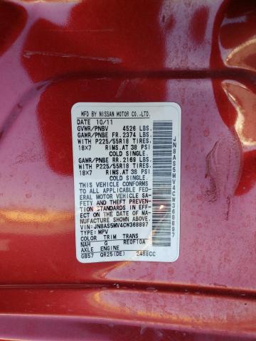 Photo 10 from auction – 2012 NISSAN ROGUE S with VIN JN8AS5MV4CW368897