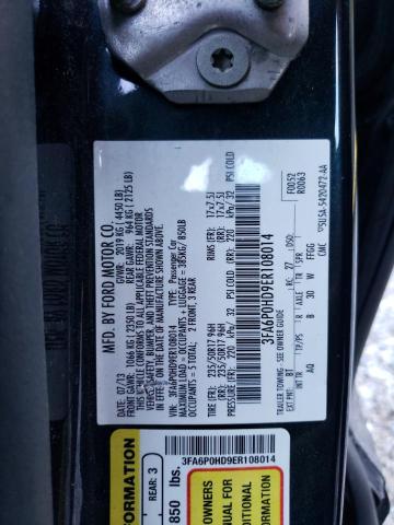 Photo 10 from auction – 2014 FORD FUSION SE with VIN 3FA6P0HD9ER108014
