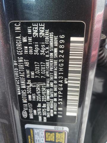 Photo 10 from auction – 2017 KIA SORENTO LX with VIN 5XYPG4A31HG324896