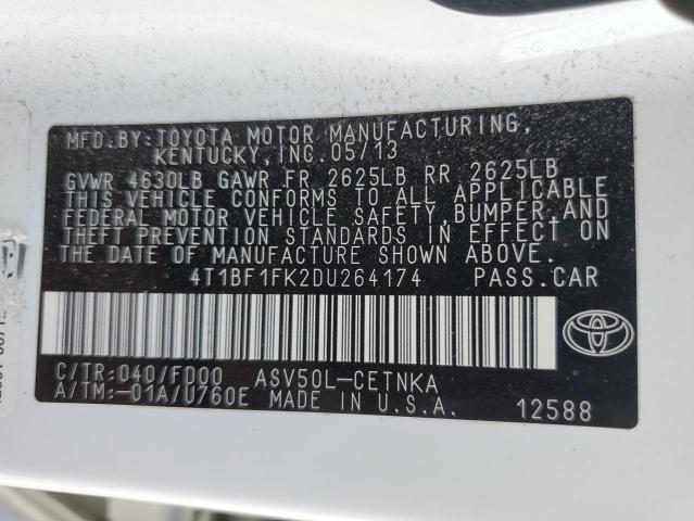 Photo 10 from auction – 2013 TOYOTA CAMRY L with VIN 4T1BF1FK2DU264174