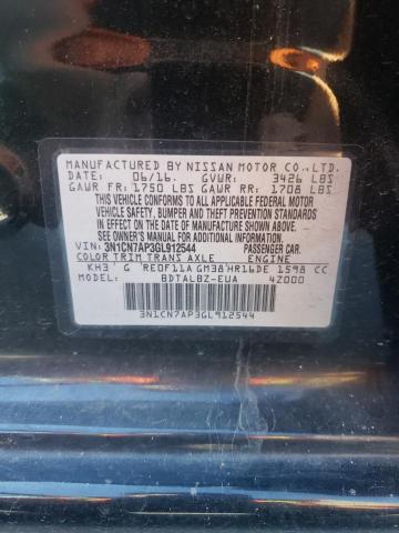 Photo 10 from auction – 2016 NISSAN VERSA S with VIN 3N1CN7AP3GL912544