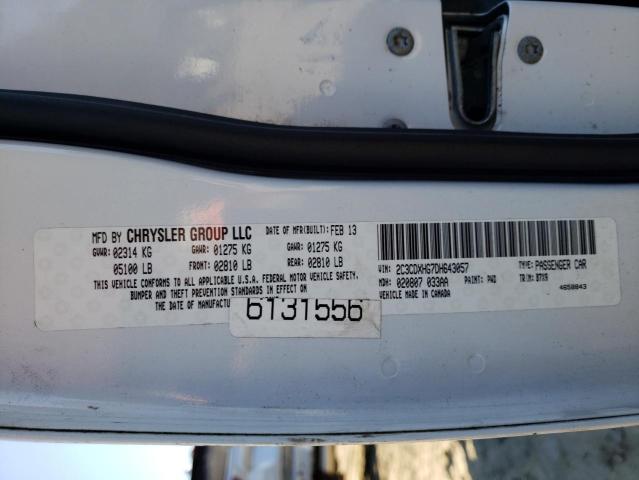 Photo 10 from auction – 2013 DODGE CHARGER SX with VIN 2C3CDXHG7DH643057