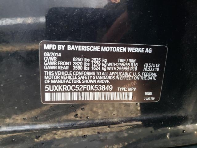 Photo 10 from auction – 2015 BMW X5 XDRIVE3 with VIN 5UXKR0C52F0K53849