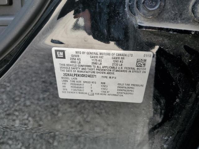 Photo 10 from auction – 2013 CHEVROLET EQUINOX LT with VIN 2GNALPEK9D6246371