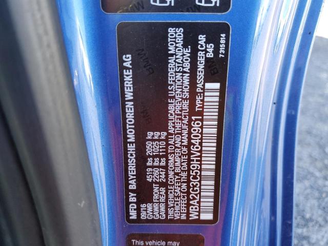 Photo 10 from auction – 2017 BMW M240XI with VIN WBA2G3C59HV640961