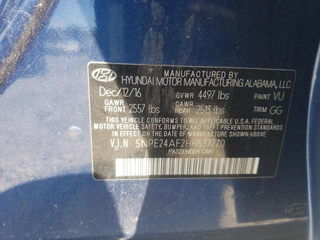Photo 10 from auction – 2017 HYUNDAI SONATA SE with VIN 5NPE24AF2HH537770