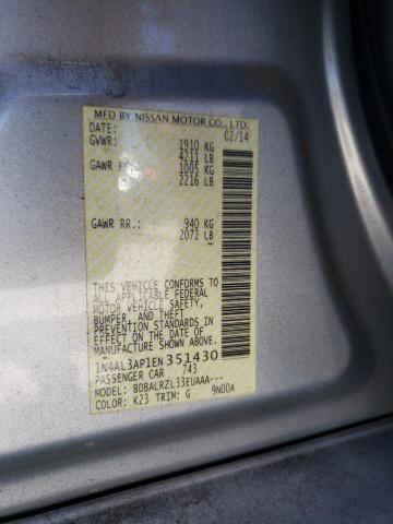 Photo 10 from auction – 2014 NISSAN ALTIMA 2.5 with VIN 1N4AL3AP1EN351430
