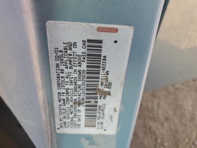 Photo 10 from auction – 2001 TOYOTA PRIUS with VIN JT2BK12U510025639