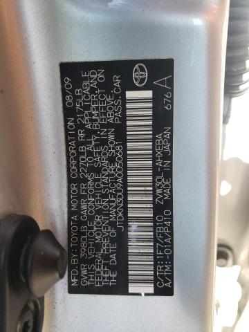 Photo 10 from auction – 2010 TOYOTA PRIUS with VIN JTDKN3DU9A0050681