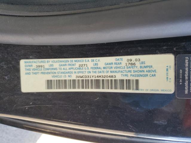 Photo 10 from auction – 2004 VOLKSWAGEN NEW BEETLE with VIN 3VWCD31Y14M320483