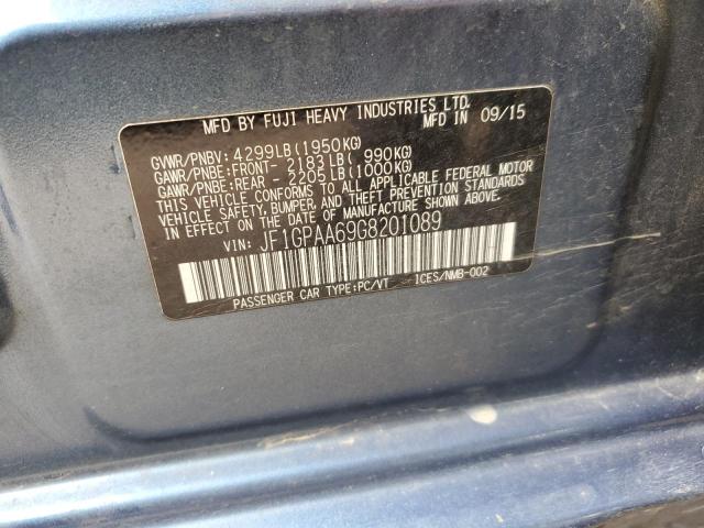 Photo 10 from auction – 2016 SUBARU IMPREZA with VIN JF1GPAA69G8201089