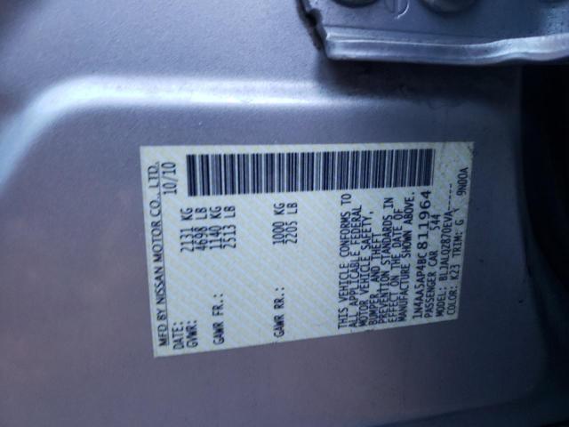 Photo 10 from auction – 2011 NISSAN MAXIMA S with VIN 1N4AA5AP4BC811964