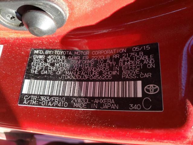 Photo 10 from auction – 2015 TOYOTA PRIUS with VIN JTDKN3DU3F0456205