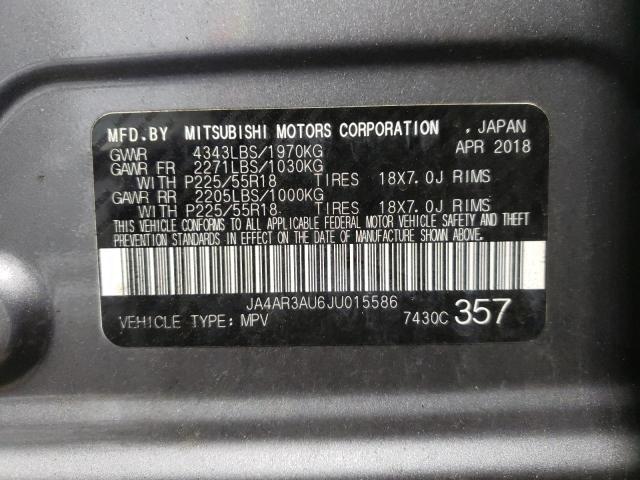 Photo 10 from auction – 2018 MITSUBISHI OUTLANDER with VIN JA4AR3AU6JU015586