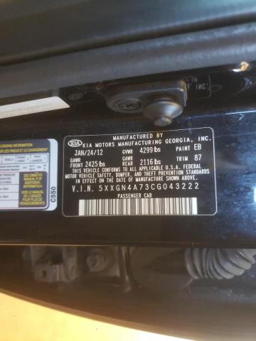Photo 10 from auction – 2012 KIA OPTIMA EX with VIN 5XXGN4A73CG043222