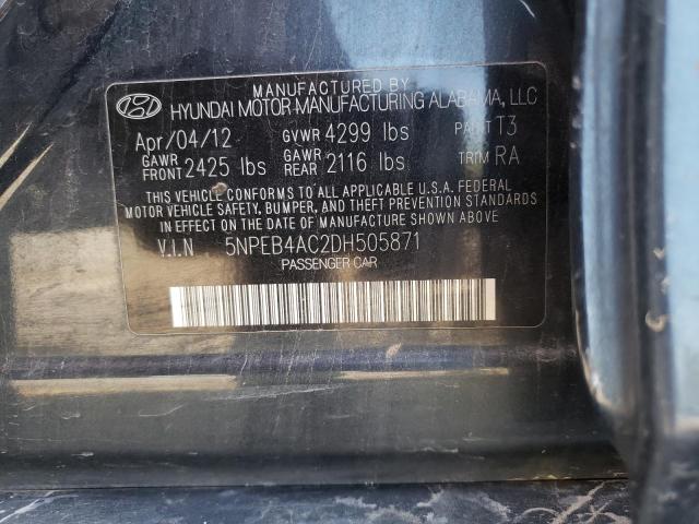 Photo 10 from auction – 2013 HYUNDAI SONATA GLS with VIN 5NPEB4AC2DH505871