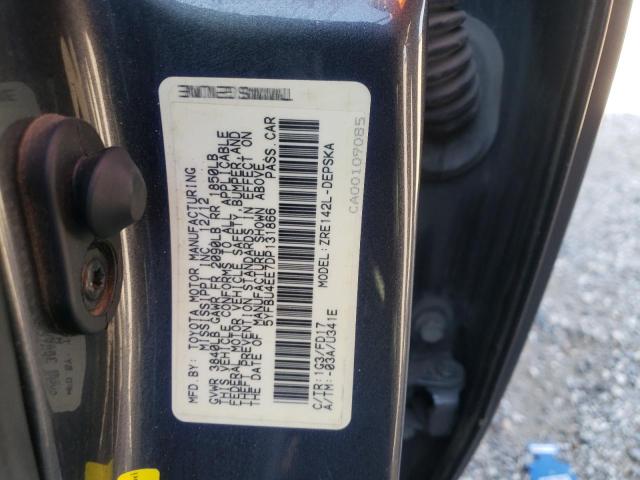Photo 10 from auction – 2013 TOYOTA COROLLA BA with VIN 5YFBU4EE7DP131866