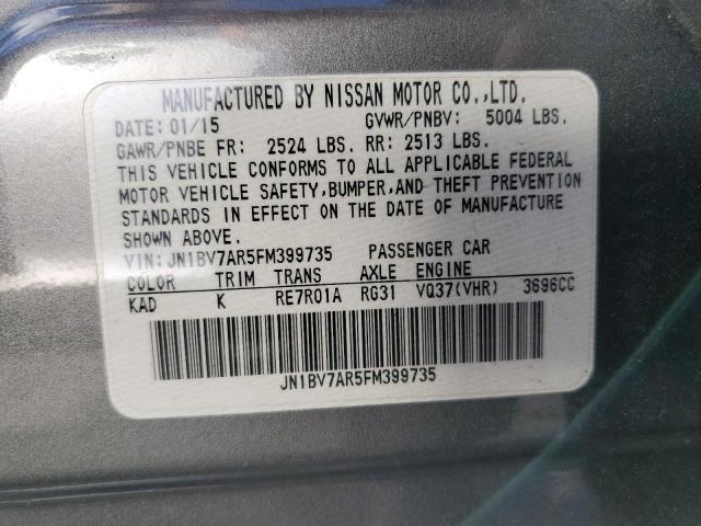 Photo 10 from auction – 2015 INFINITI Q50 BASE with VIN JN1BV7AR5FM399735