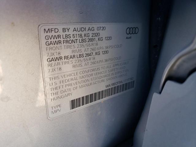 Photo 10 from auction – 2020 AUDI Q3 PREMIUM with VIN WA1BECF36L1117782