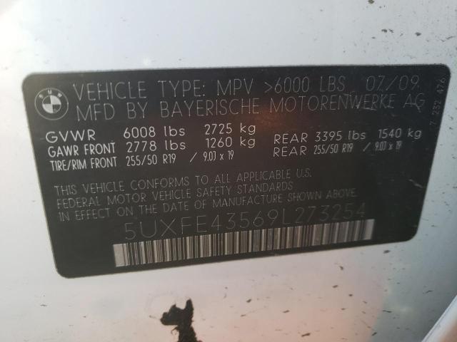 Photo 10 from auction – 2009 BMW X5 XDRIVE3 with VIN 5UXFE43569L273254