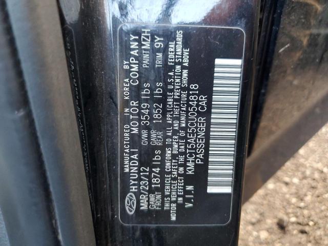 Photo 10 from auction – 2012 HYUNDAI ACCENT GLS with VIN KMHCT5AE5CU054818