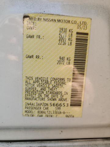Photo 10 from auction – 2013 NISSAN ALTIMA 2.5 with VIN 1N4AL3AP2DN566653