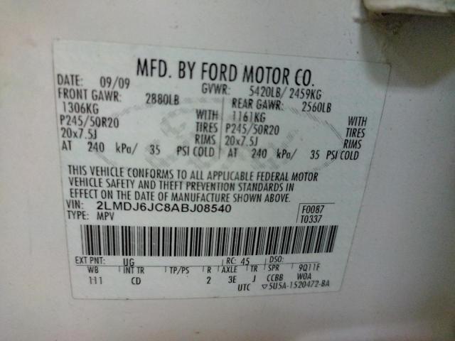 Zdjęcie 10 z aukcji – 2010 LINCOLN MKX z VIN 2LMDJ6JC8ABJ08540