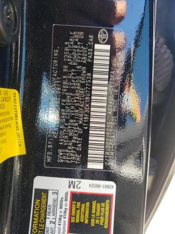 Photo 10 from auction – 2011 TOYOTA CAMRY BASE with VIN 4T1BF3EK1BU777538