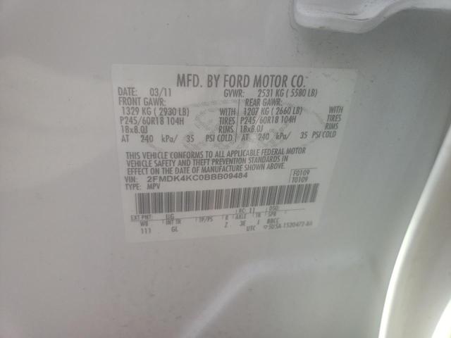 Photo 10 from auction – 2011 FORD EDGE LIMIT with VIN 2FMDK4KC0BBB09484