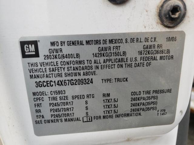 Photo 10 from auction – 2007 CHEVROLET 1500 SILVE with VIN 3GCEC14X67G209324