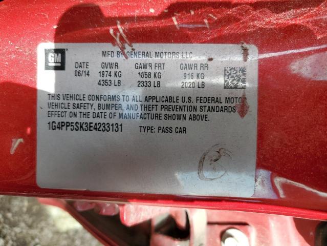 Photo 10 from auction – 2014 BUICK VERANO with VIN 1G4PP5SK3E4233131