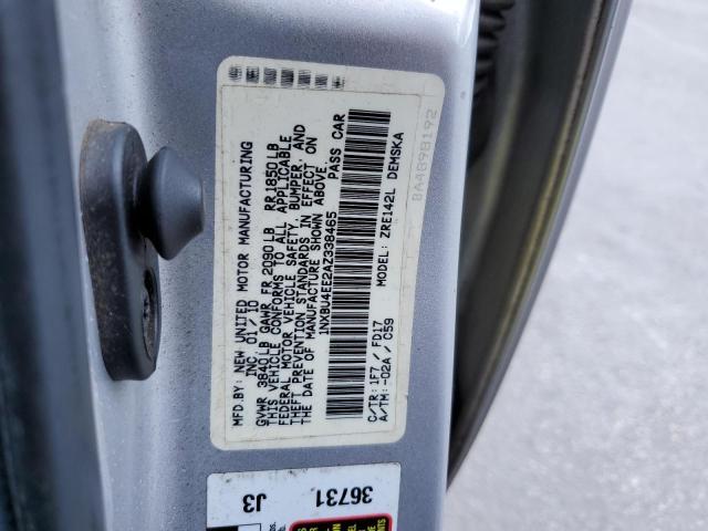 Photo 10 from auction – 2010 TOYOTA COROLLA BA with VIN 1NXBU4EE2AZ338465