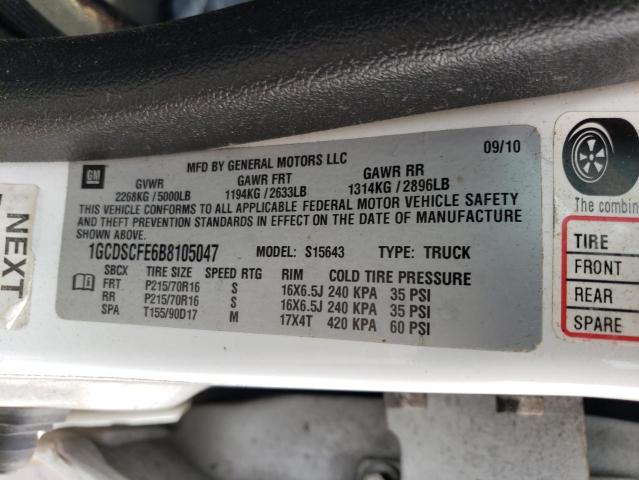 Photo 10 from auction – 2011 CHEVROLET COLORADO L with VIN 1GCDSCFE6B8105047