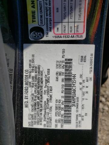 Photo 10 from auction – 2012 FORD FUSION SEL with VIN 3FAHP0JA6CR435444