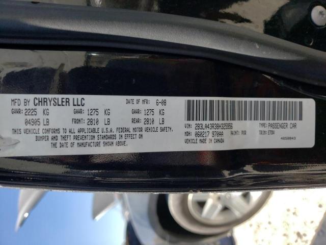 Photo 10 from auction – 2008 DODGE CHARGER with VIN 2B3LA43R38H325956
