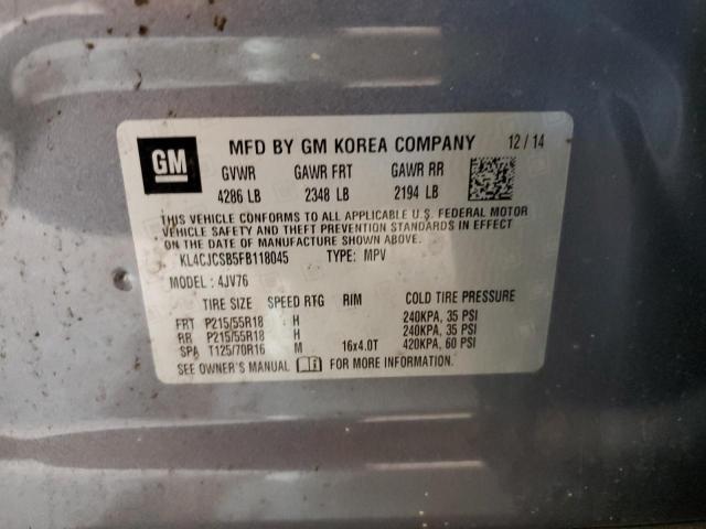 Photo 10 from auction – 2015 BUICK ENCORE with VIN KL4CJCSB5FB118045