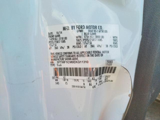 Photo 10 from auction – 2014 FORD F150 with VIN 1FTMF1CM0EKG11310
